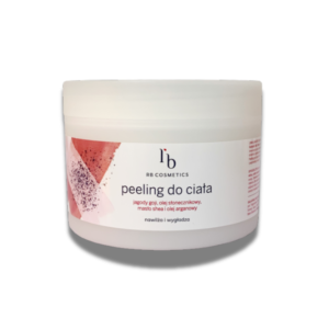 RB Cosmetics peeling do ciała 200 g z drobinkami soli, cukru i guarany na bazie trzech odżywczych olei z ekstraktem z jagód goji.